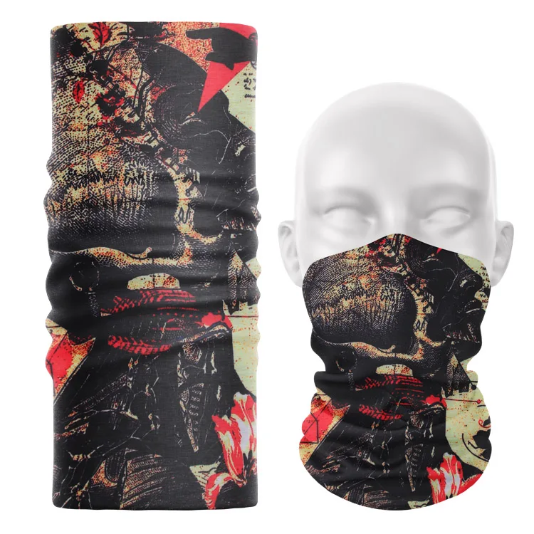 Promotional Multi Use Polyester Fishing Sport Headwear Adult Bandana Face Mask Seamless Tube Neck Gaiter Bandana for Men