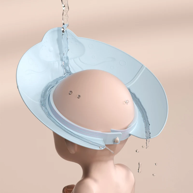 Inovate Adjustable Silicone Baby Bathing Shampoo Shower Protection  Silicone Shower Cap With  Air Gasket