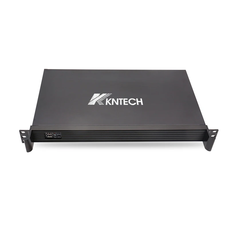 
Office VOIP server black metal 1U management Kntech KNTD-200 CE 200 users registered with internet phones 