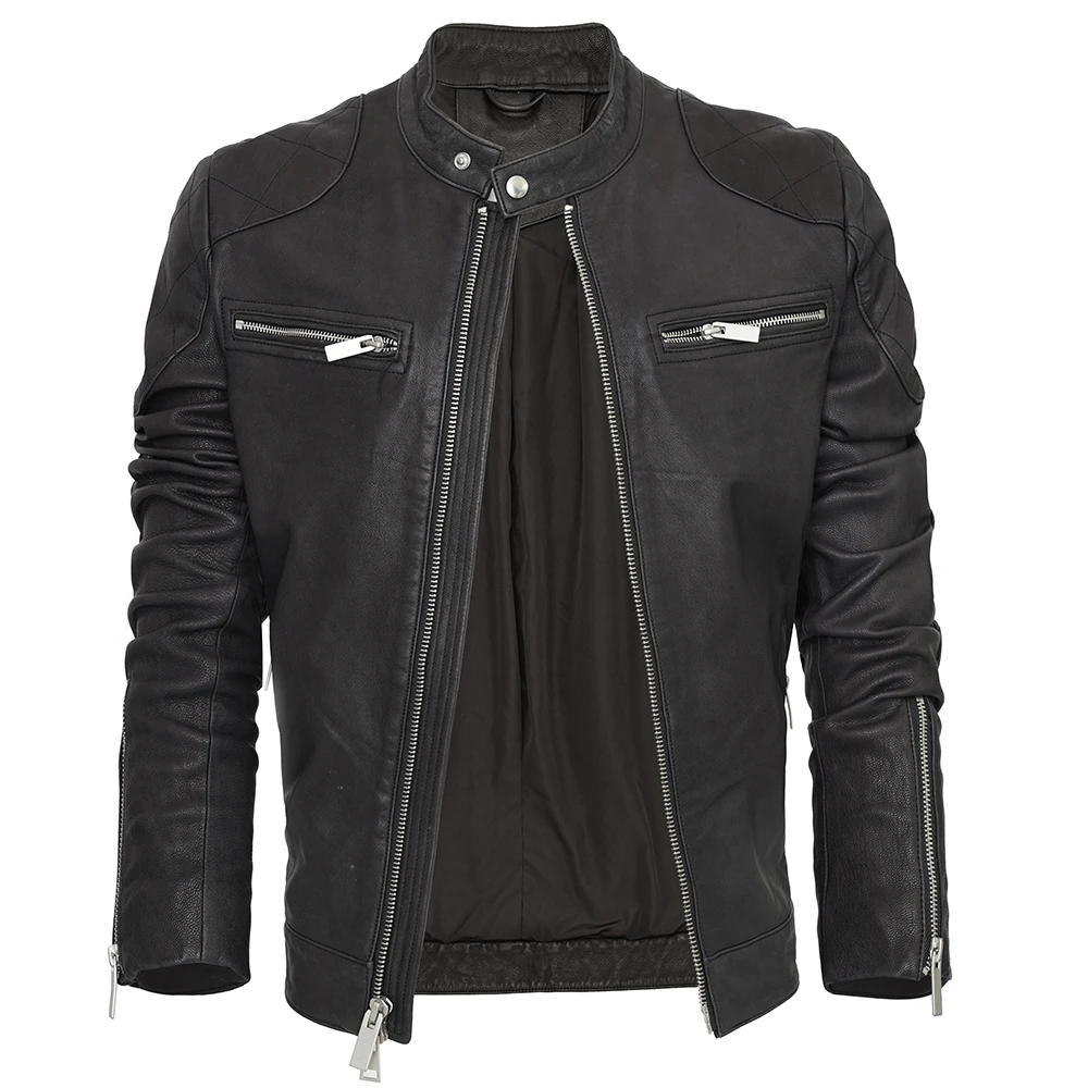 KK76-Real SheepSkin Coat Jacket Genuine Sheep Leather Jackets Winter Warm Coats Suit Outwear