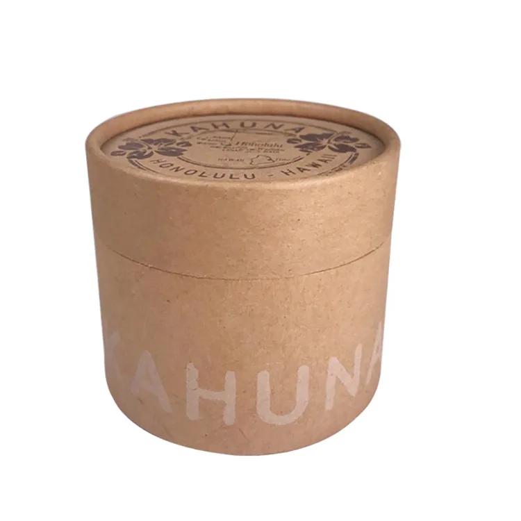 Eco-friendly Cardboard Cylinder Box Cosmetic Packaging Kraft Paper Tubes for Gift Pack