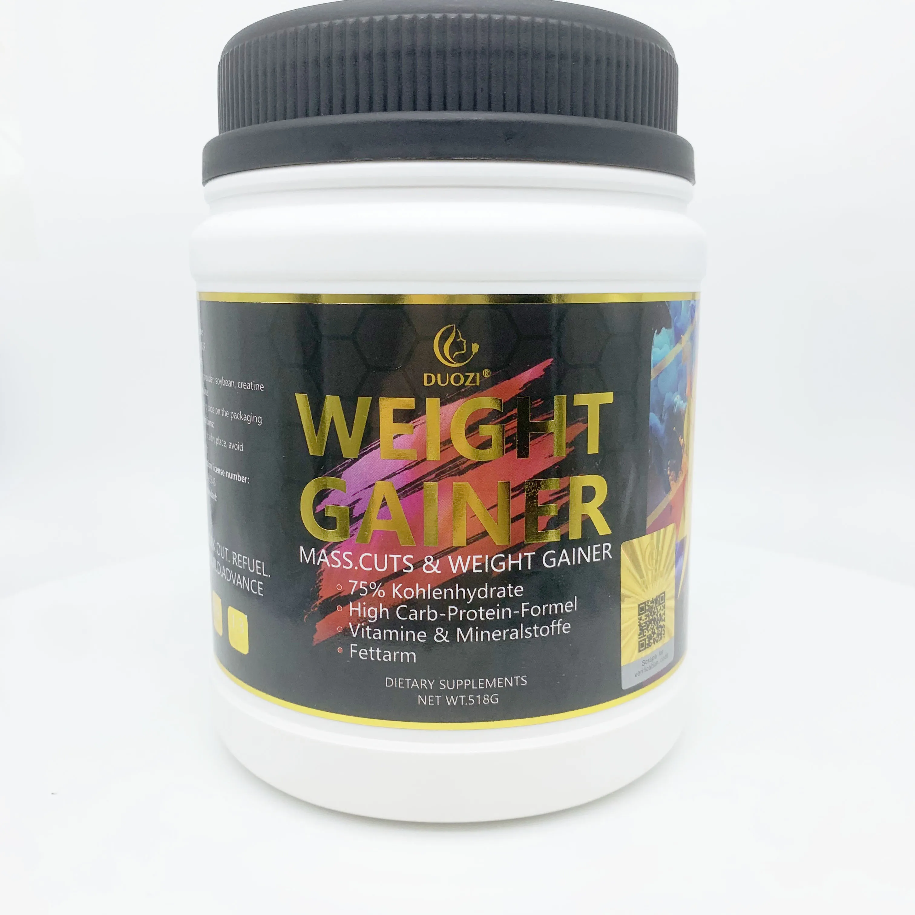 OEM/ODM higher quality protein powder to gain 518 grams weight weight gain protein powder
