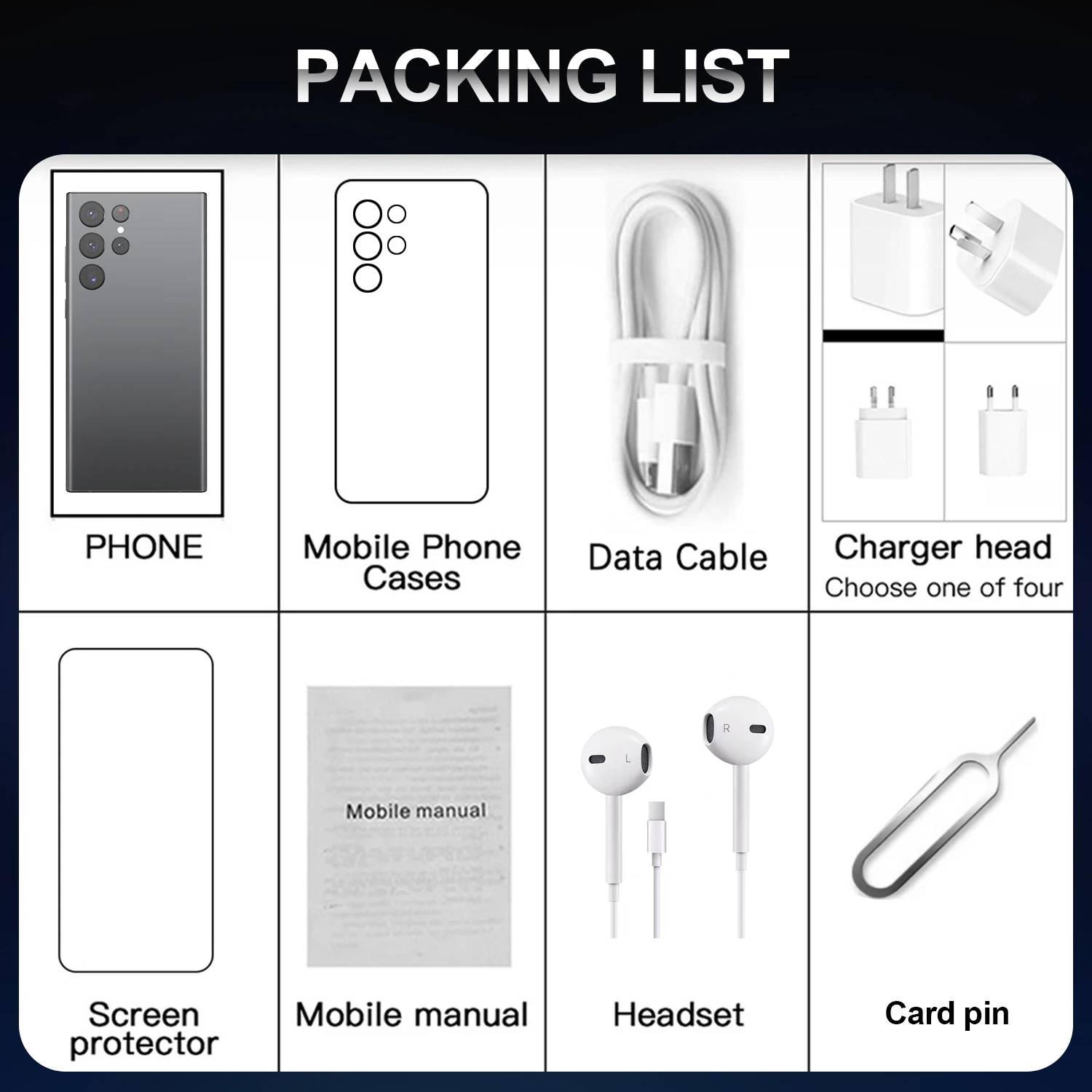 Hot selling 5G smartphone S24 Ultra telephone 7.3 inch android phones unlocked 16G+1TB cellphone mobile phones 4G 5G