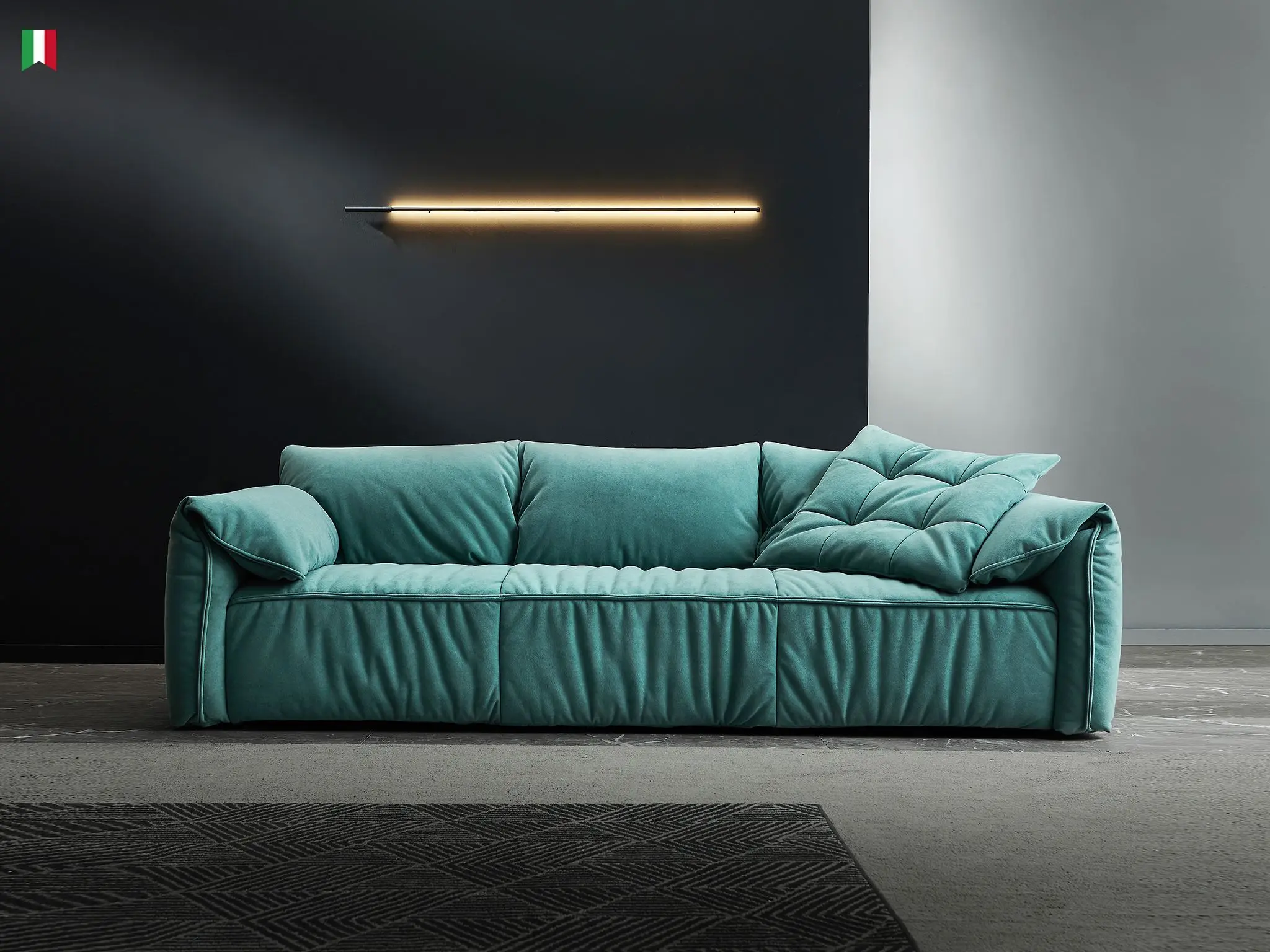 Luxury Modular Leather Sofa Couch with Removable Cover Low-Seating Daybed Living Room Set Corner Feature for Dining Application
