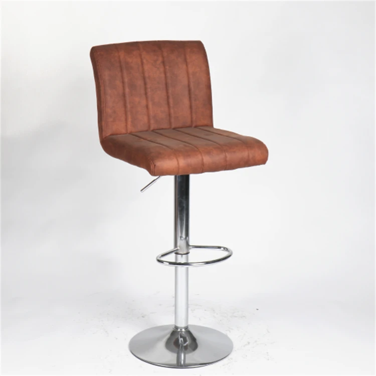 High Quality Luxury Vintage Height Adjustable Chair Kitchen High Chairs Bar Stool  Swivel Bar Chair