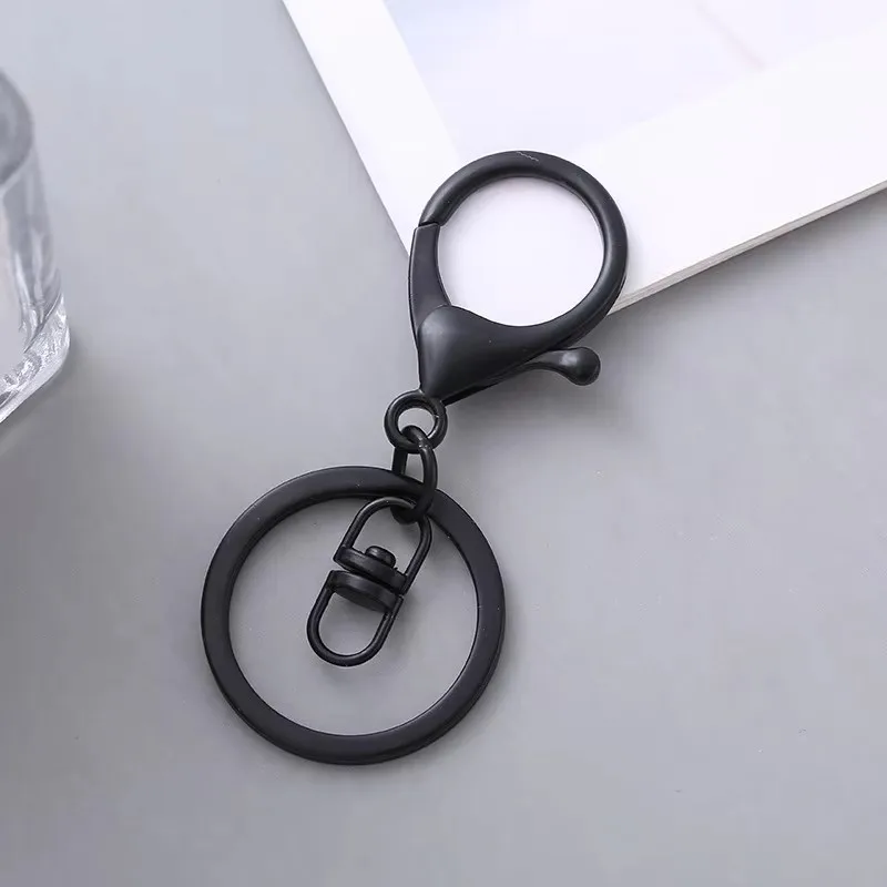 Wholesale Colorful Baking Paint Zinc Alloy Lobster Clasps 8-Character 3-Piece Set Key Chain For DIY Craft Jewelry Making