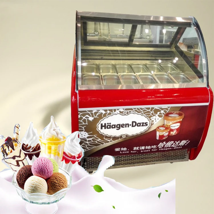 Professional manufacture gelato freezer ice cream display ice cream showcase freezer for ice cream