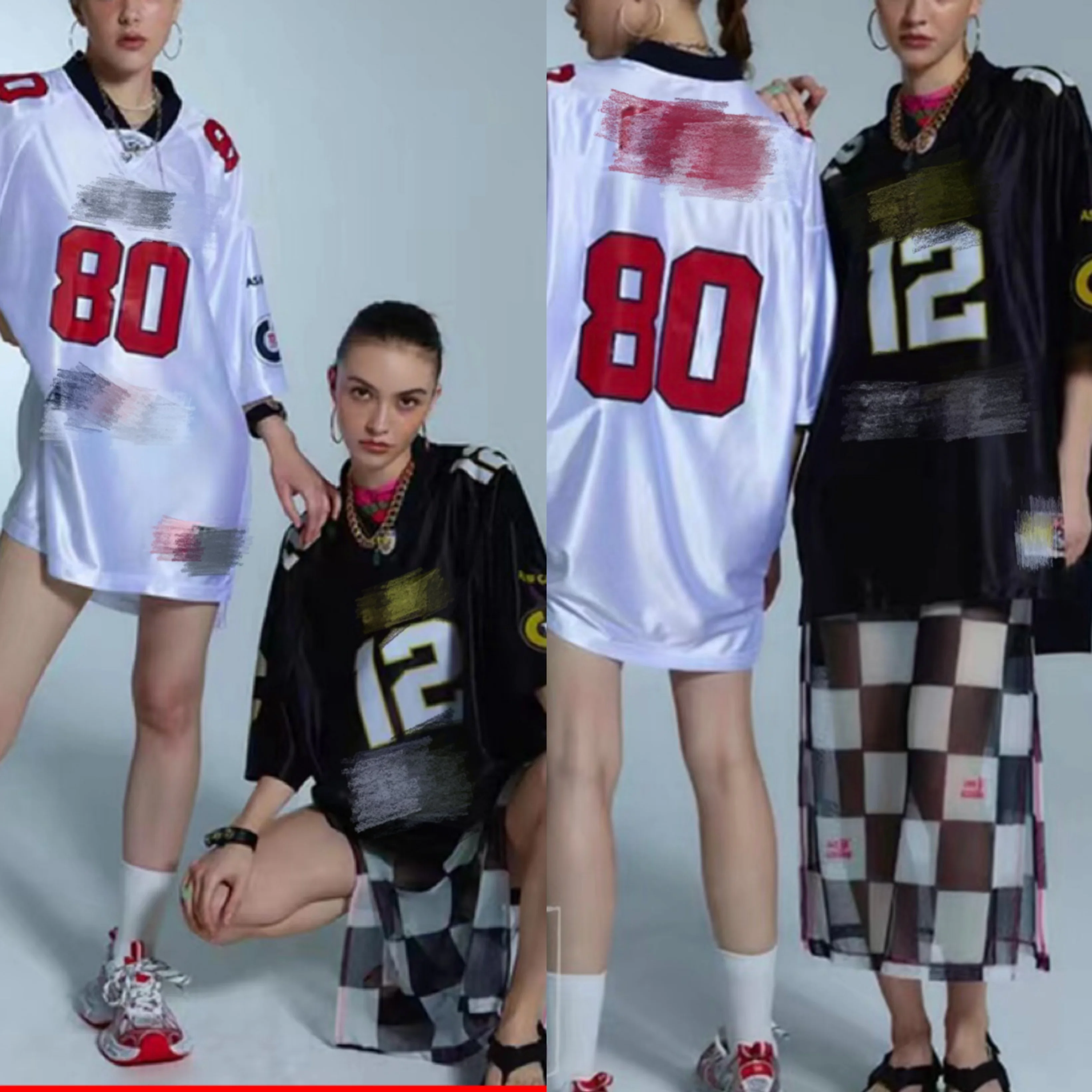 Peeqi Y2K Designer fashion graphic print t shirts tops casual streetwear jersey oversized tshirt women