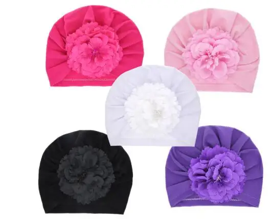 Baby Flower Hat Newborn Infant Fashion Princess Soft Cotton Cap Hair Accessories Child Kids Beanie Hot Sale Hats