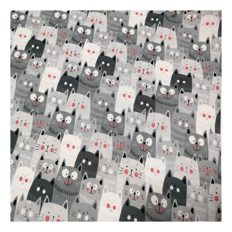 
Trendy clothing fabric cute animal print design 
