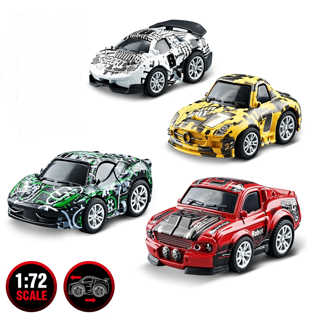 Игрушечные мини-машинки из АБС-пластика с открытой дверью 1:72 дюйма