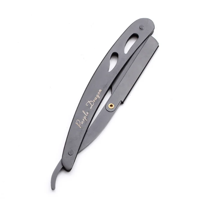 Men Barber Tools Hair Antique Black Folding Shaving Knife Stainless Steel straight razor