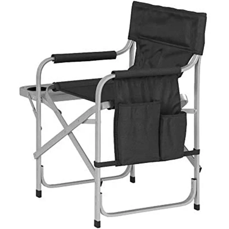 Big Lightweight Foldable Metal Director Chair With Table