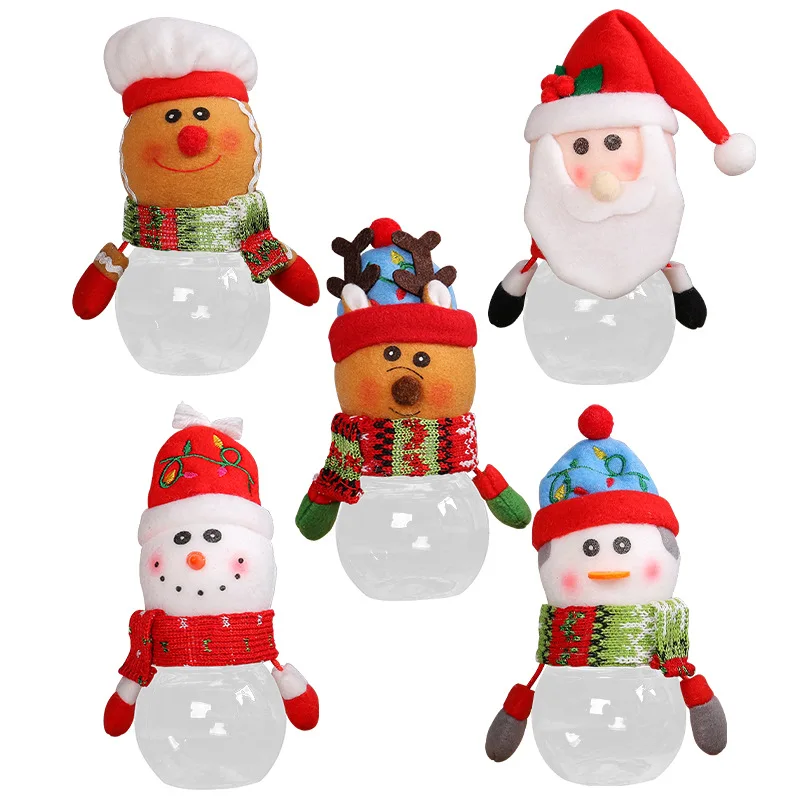 Merry Christmas Embroidered Candy Jar Party Decoration Christmas Tree Decor Candy Box New Year Party Decoration Supplies