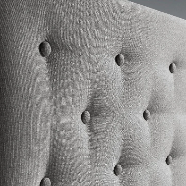 Factory wholesale simple soft bag double bed headboard economic back-to-back fabric natural solid wood foot bed headboard