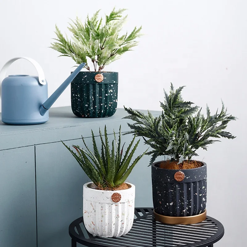 Nordic Style Creative Home Flower Ware Crafts Cement  Flower Pot