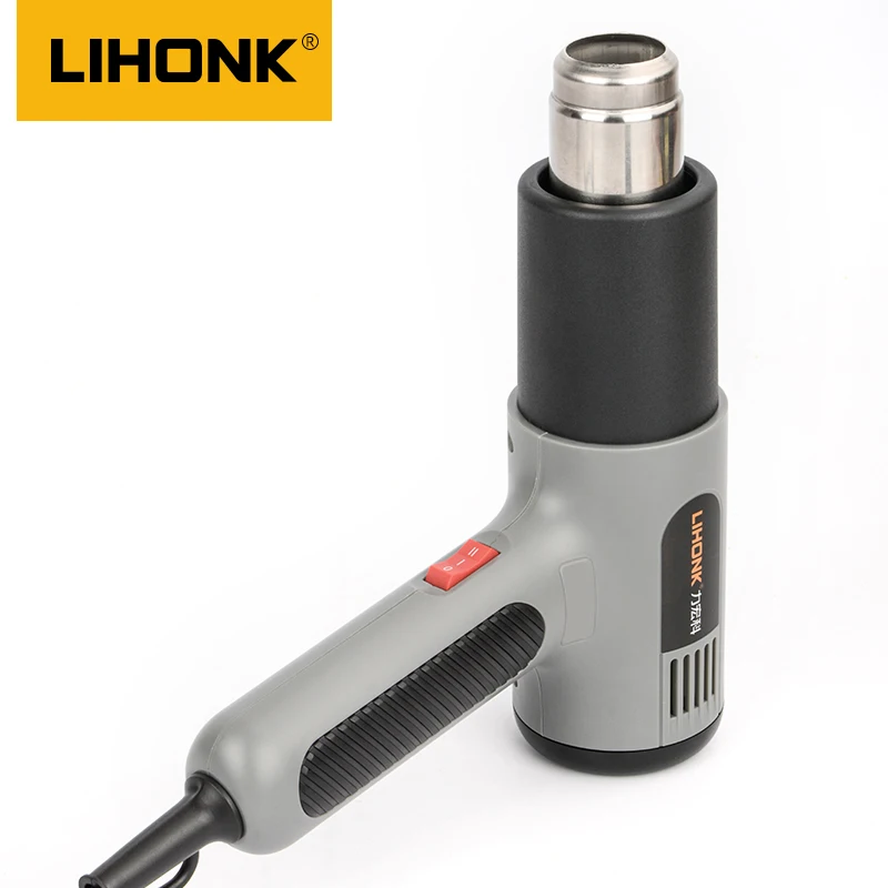 LK610-1 1600W Heat Gas Wax Gun Hot Air Blower with Two Heating Wires for Welding Plastics Removing Paint Varnish Shrinking