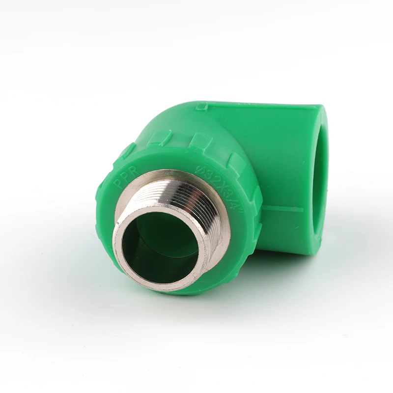Hot selling product green color ppr pipe and fittings male elbow external thread connection pipe fitting