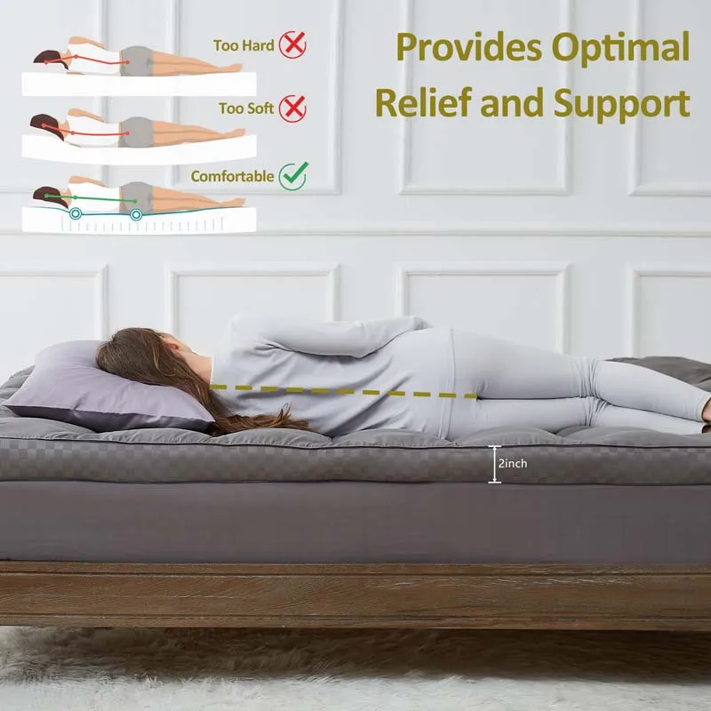 Factory Direct Sales Cotton Topper Mattress Cover Nature Queen Size Bed Cooling Fiber Thick Mattress Topper