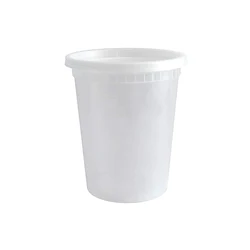 32 oz deli container clear plastic round cups takeout disposable food container