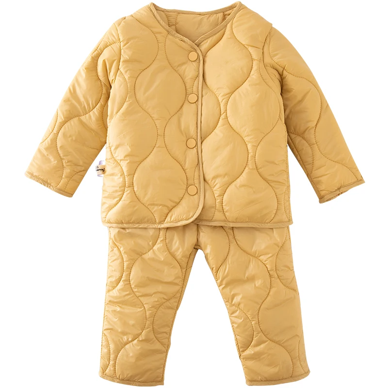 
2020 High Quality Kids Down Padding Coats Sets With Long Pants 