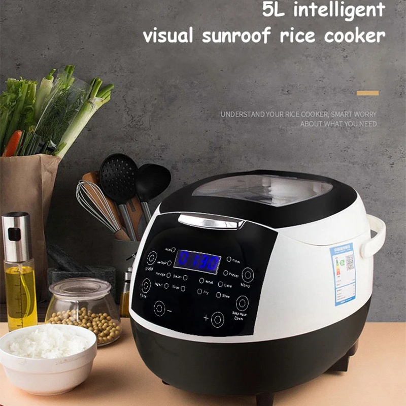 2024 Hot sales intelligent Low sugar 5L sky window Electric Rice cookers cheap price