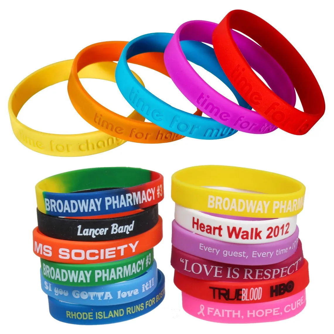 Personalized Wrist Band Rubber Bracelet Custom Logo Silicone Wristband for Promotional & Business Gifts