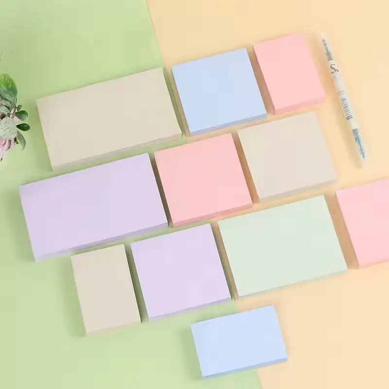 Cheap Price 100 Sheets Multi Color Sticky Notes Cute Memo Pads Custom Shapes 3*3 Inch Index Posted It Sticky Notes