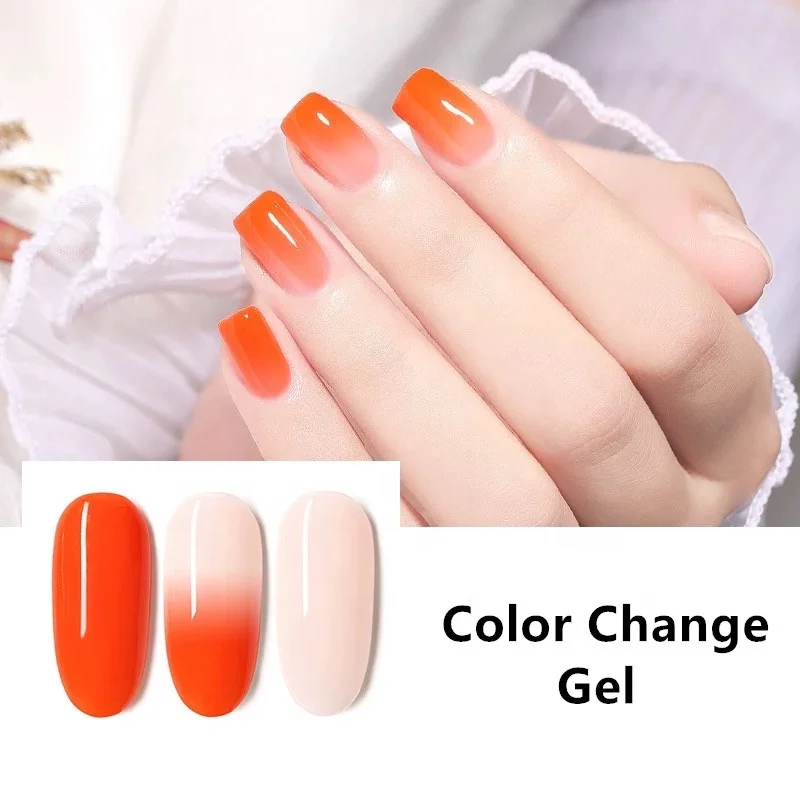 
Low Moq organic nail no shrinkage polish oem temperature change color uv gel 