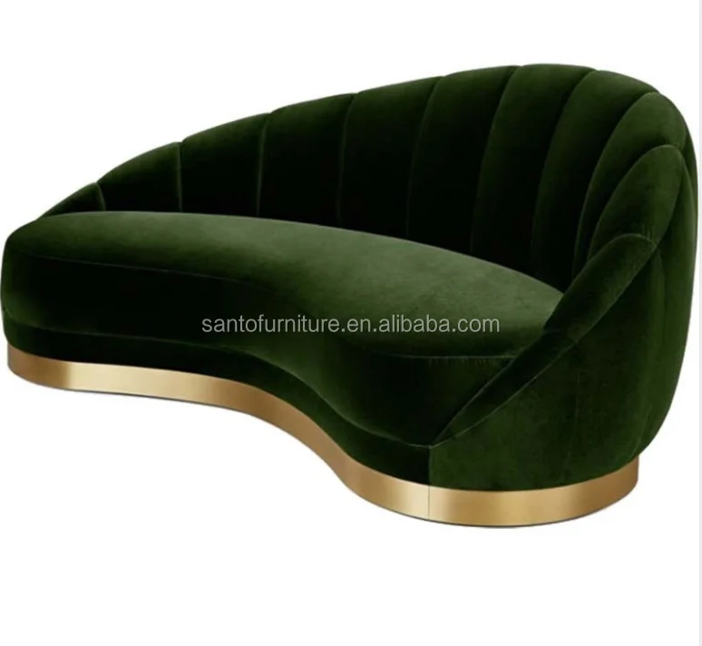 
Modern Rose Gold Stainless Steel Luxury Sofa Sets Living Room Furniture Fabric Sofa 