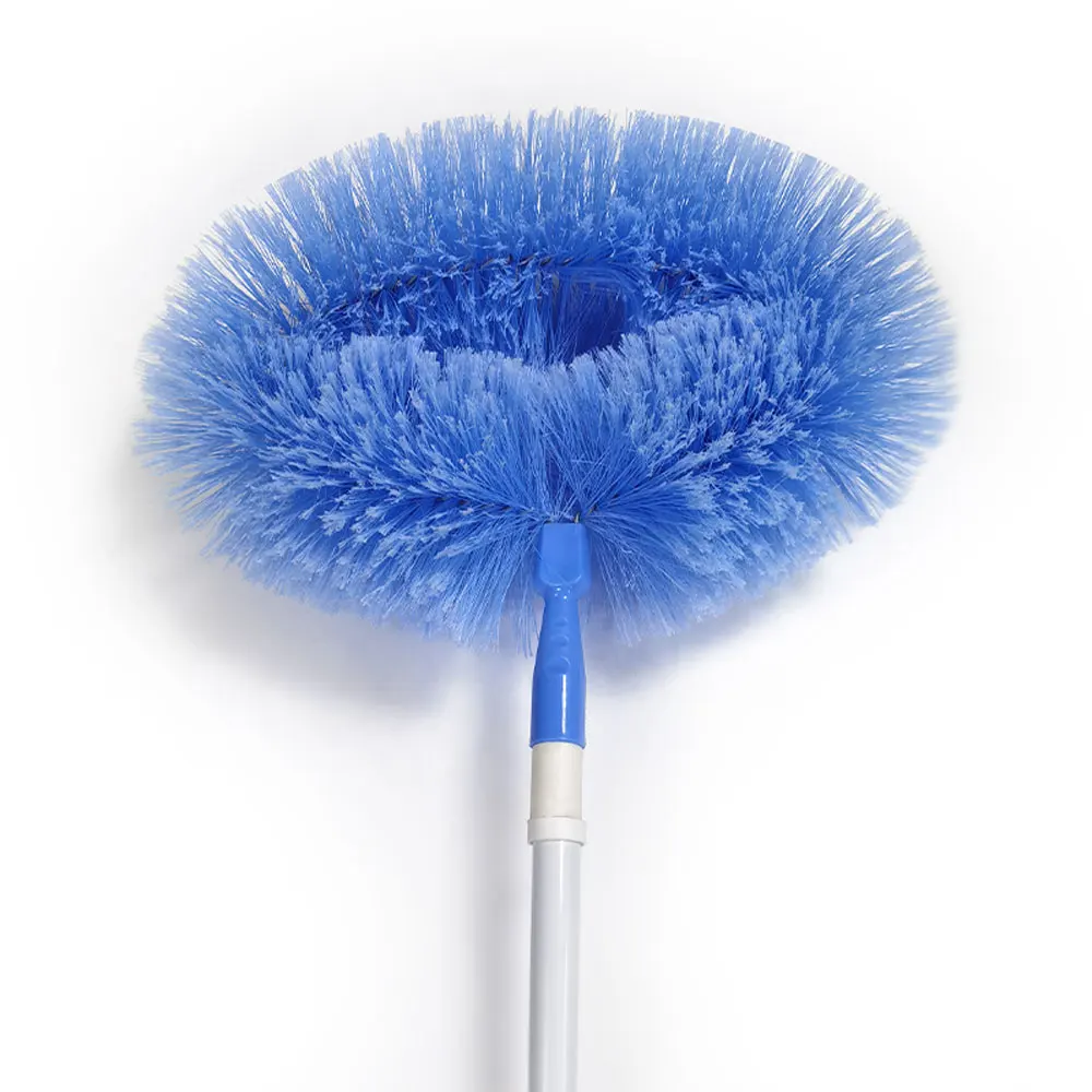 Heavy Duty Ceiling Fan Corner Cobweb Brush Duster Cleaner Cleaning Tool Extension Pole for High Ceiling Spider Web Cleaning