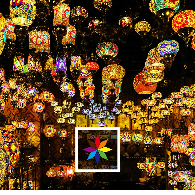 Evershining Lighting YMA41303 HOTSALE 3 Glasses Set Exquisite Handcrafted Arabian and Turkish Mosaic Lamp