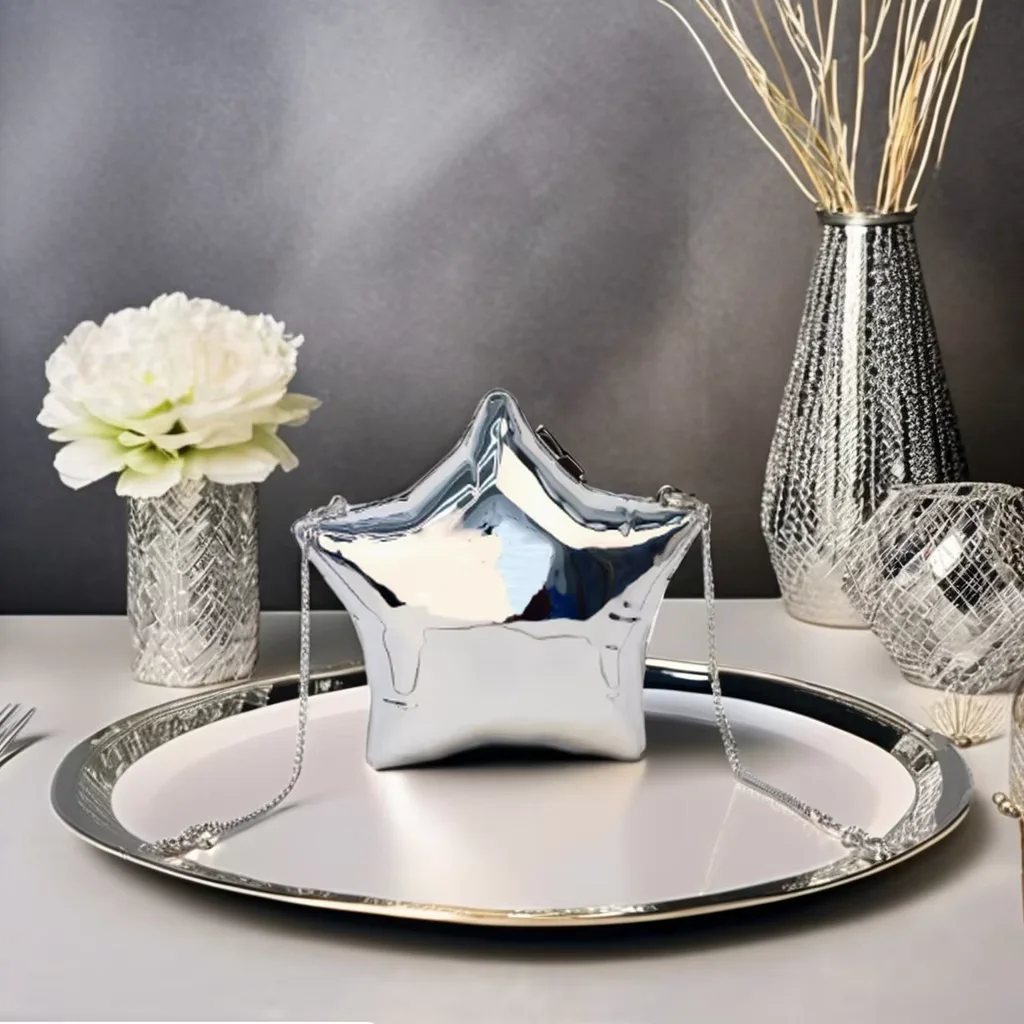 New wedding noble minaudiere new pink ladies party handbags lady colour star shape acrylic clutch bag evening bags