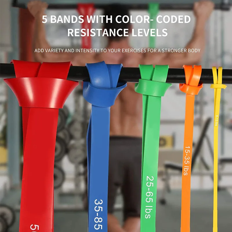 Aofeite Customized Logo & Colors Latex TPE Gym Fitness Pull Up Power Assist Resistance Band set