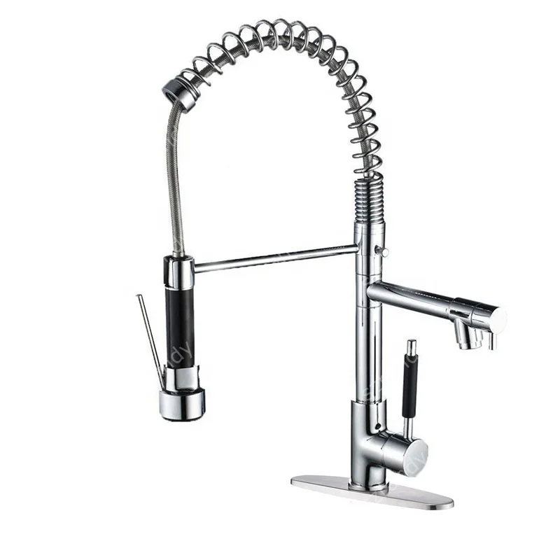 Universal Chrome Finish Pull Out Spray Spout Laundry Tub Faucet