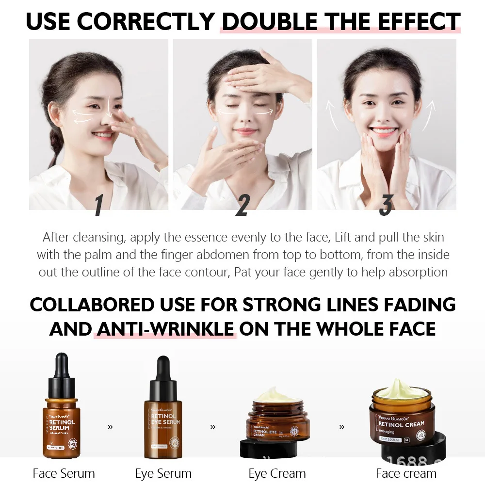 VIBRANT GLAMOUR Retinol Facial Serum  fades dry and fine lines and increases elasticity  30ml