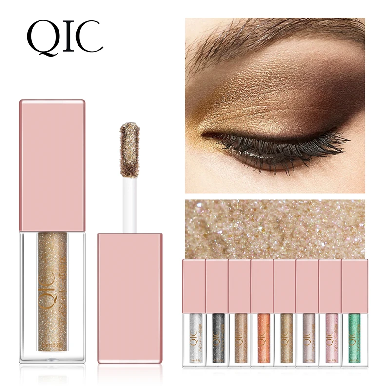 Fashion New Pigmented Liquid Eyeshadow 8 Color Logo Customized Duochrome Eye Shadow Easy to Wear Liquid Eye Makeup Wholesale Wet