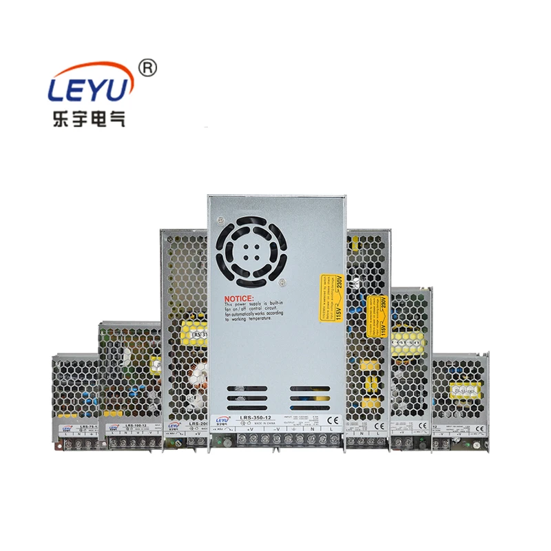 LRS светодиодный блок питания 15 Вт 50 60 100 146 200 250 350 500 12 В 24 48 AC DC Промышленный источник с