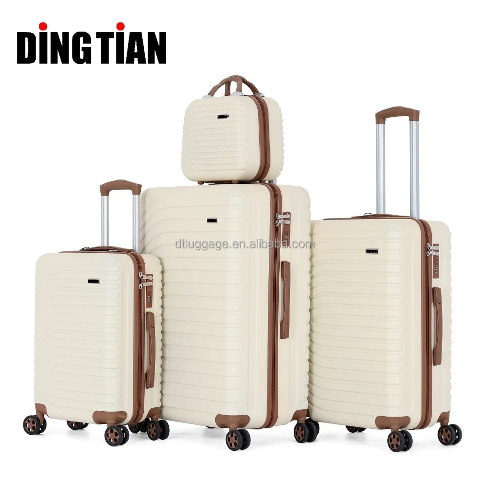 Unisex Factory Price Customizable Travel Trolley Case Suitcase ABS Hard Shell Lightweight Spinner Wheel Business Use TSA Lock