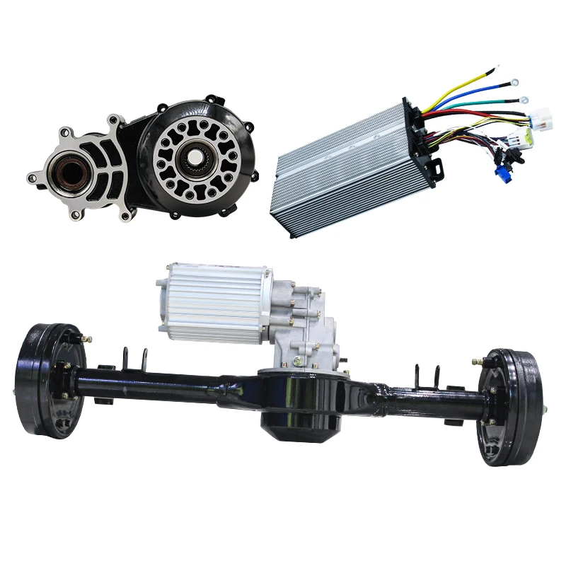 72V Controller 3000W Electric Atv Gokart Rear Differential Axle Listrik 60V 1800W Bldc Tricycle Motor
