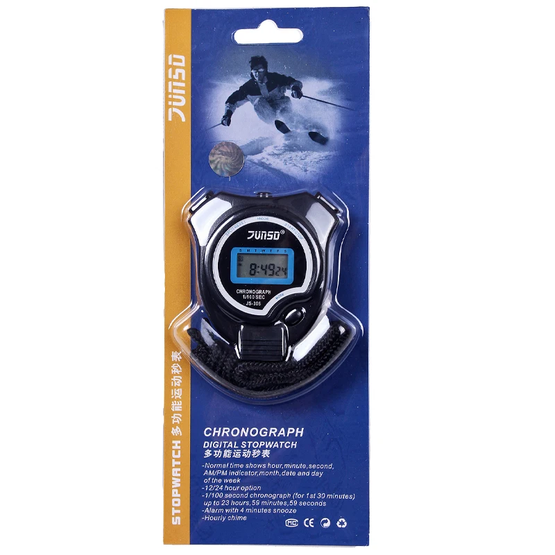Junstar 306 digital stopwatch Training Professional Fitness Competition Referee Track and Field stopwatch digital Sports