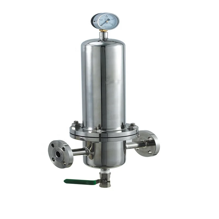 Industry stainless steel desiccant compressed air filter Steam Hot gas precision filter compressed gas filter
