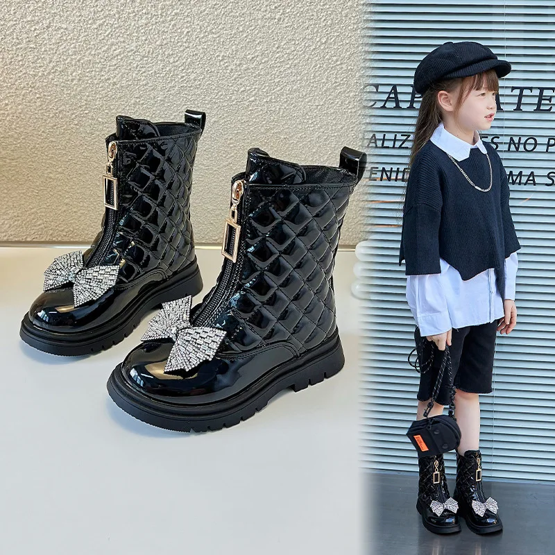 Flat Latest Fashion Boots for Girls Wholesale Customized Children School Shoes Casual Style Comfortable Princess Boots for Kids