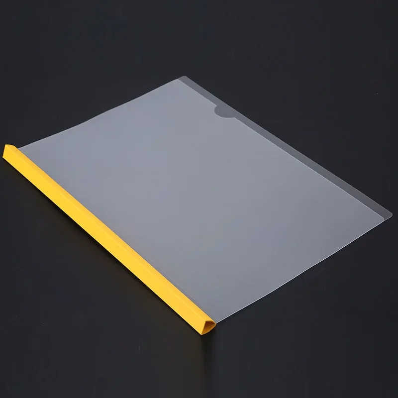 Wholesale recycle custom PP stationery colorful clear Q spine bar file folder A4 size transparent plastic report cover slide bar