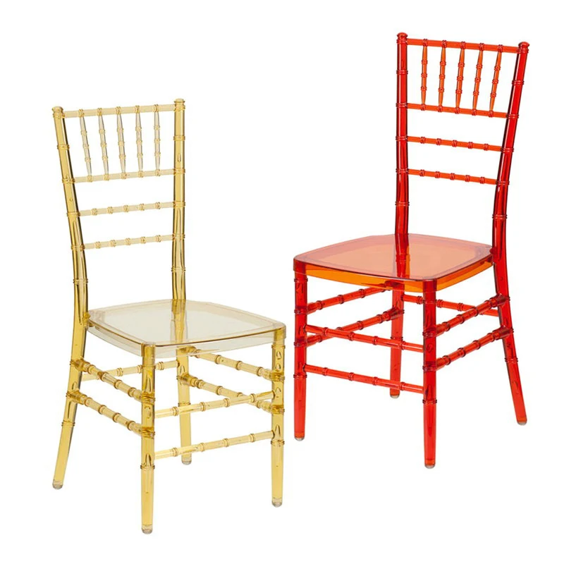 Transparent Crystal Color Acrylic PC Wedding Rental Resin Hotel Chair