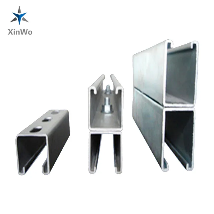 Customized Plain Strut Channel Pre-Galvanized Steel Strut C Channel for Construction Available in Stainless Steel and Plastic