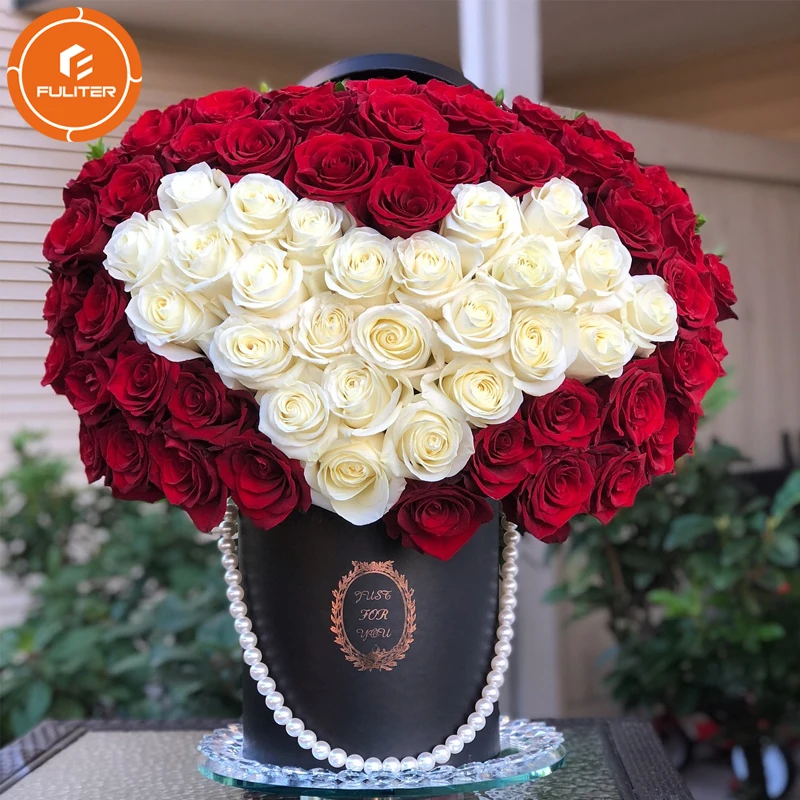High Quality Flower Box With Pearl Handle Customized Bloom Bouquet Flower Packaging Box