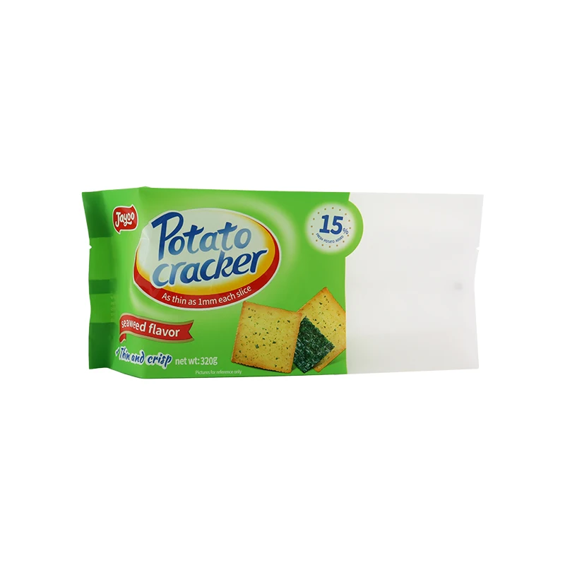 Wholesale Food Grade Plastic Cookie Bags Back To Back Biscuit Packaging Seal Bag Custom Bags  For Crackers