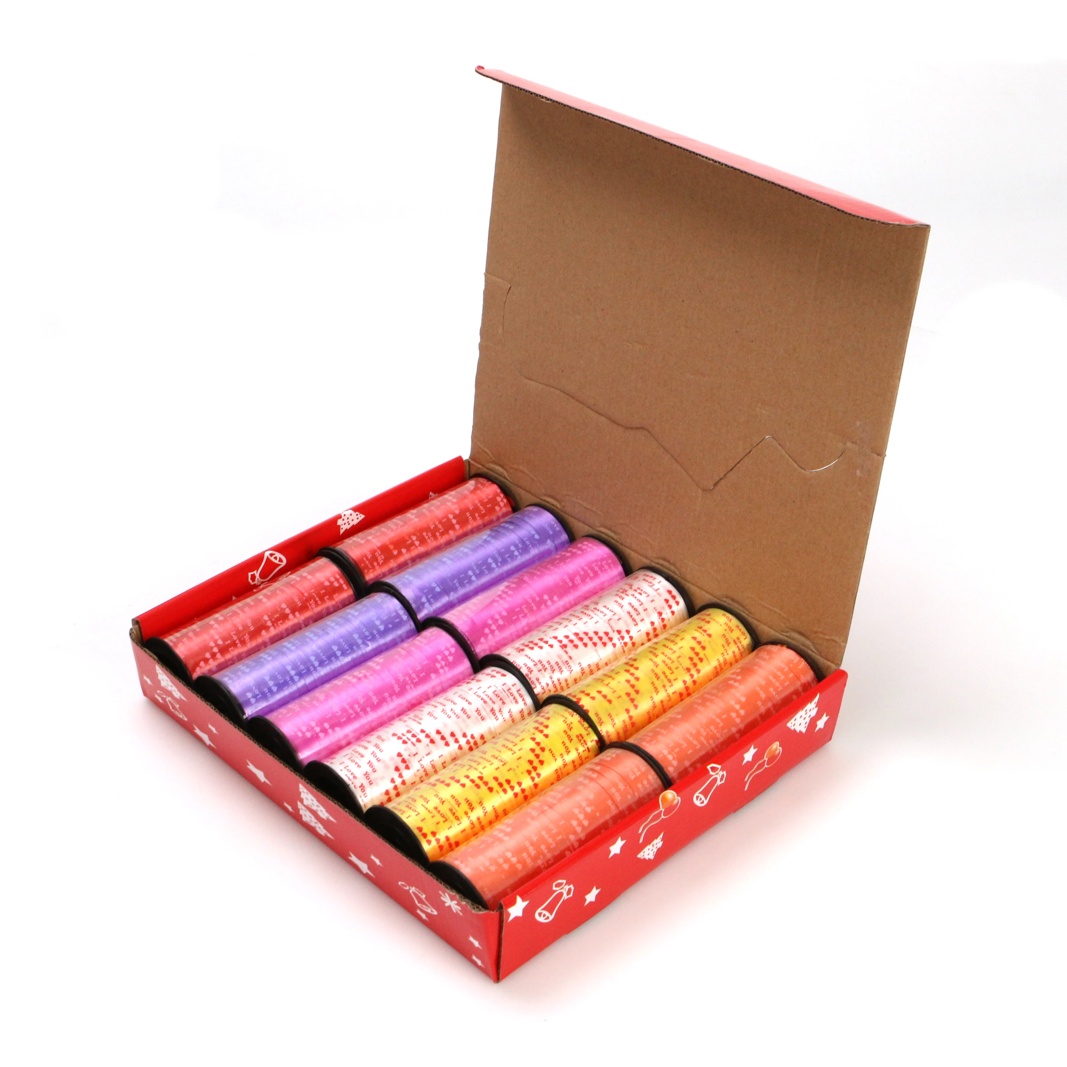 Лента для упаковки подарков, лента для завивки, лента с длинным сердечником и принтом, цветные ленты для воздушных шаров, галстуки в шары