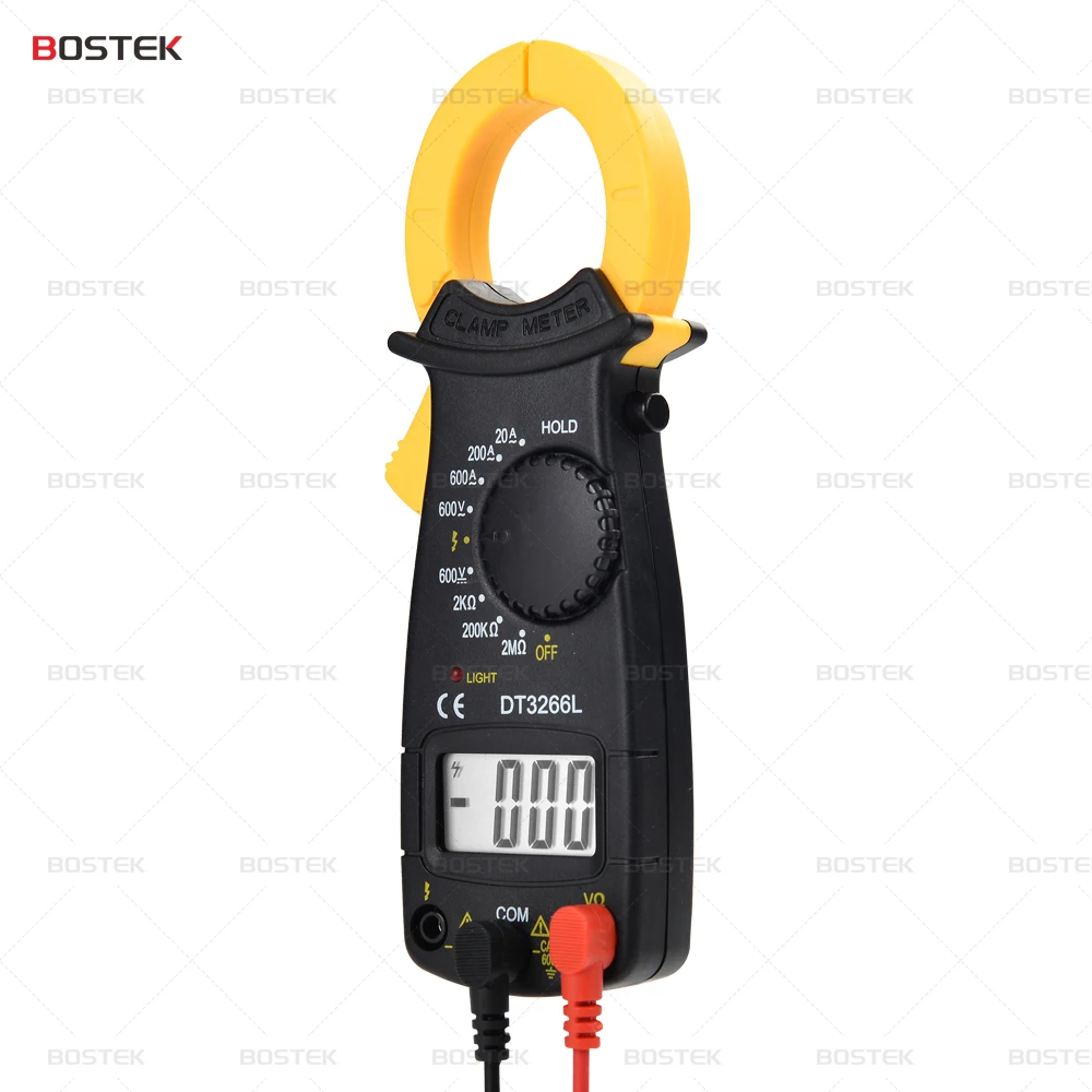 BOSTEK DT3266L Cheap Digital 2000 Counts Voltage Current Resistance Clamp Meters